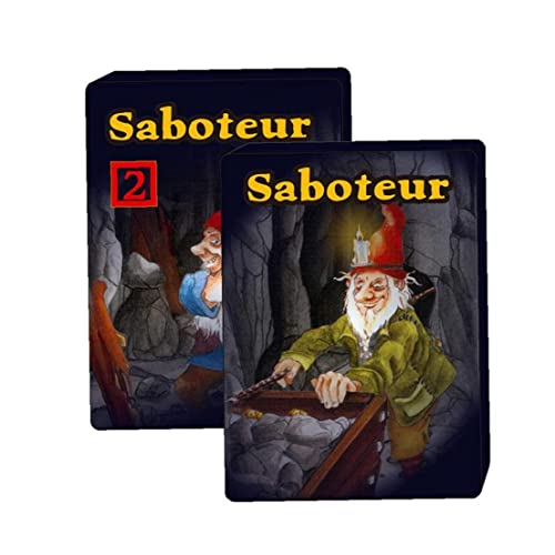 1set Saboteur 1 + 2 Board Games Full English Base + Extension Dwarf Miner Jeu Funny Family Party Tarjeta Juego