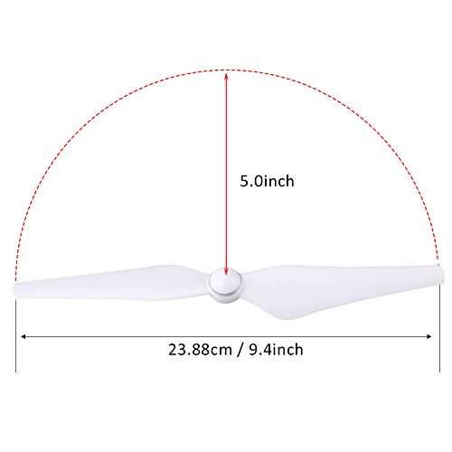2 Pares de hélices 9450S Hélices de plástico Cuchillas Drone Quadcopter Accesorio para dji Phantom 4/4 Pro