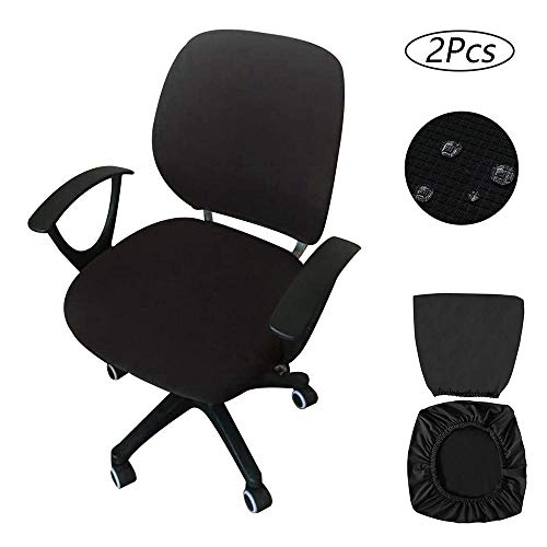 2 Piezas Funda Universal para Silla de Oficina, Funda Protectora Universal para Silla Giratoria, Cubierta de Silla de Escritorio de Ordenador, para Silla de Ordenador de Oficina Sillón