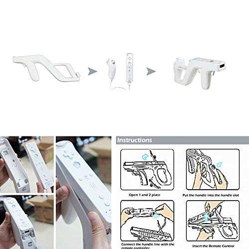 2 piezas pistola Zapper para control remoto de Nintendo Wii