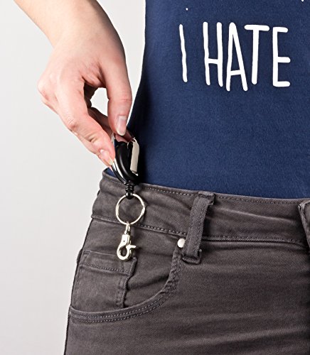 2 unidades. BE-HOLD JoJo o tarjeta de identificación con muelle extra fuerte y cuerda resistente que ofrece múltiples posibilidades con clip para cinturón, llavero y lengüeta reforzada con textil