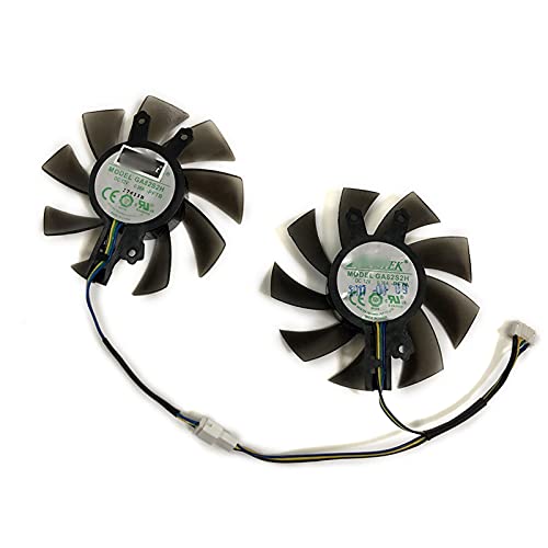 2 unids/Set P106 GPU Ventilador 75 mm GA82S2H para Galax GTX-1060 KFA2 GTX 1060 Gaineward GTX1060 Casting de la versión de la versión Que se reemplaza (Blade Color : YmountingGA82S2H)