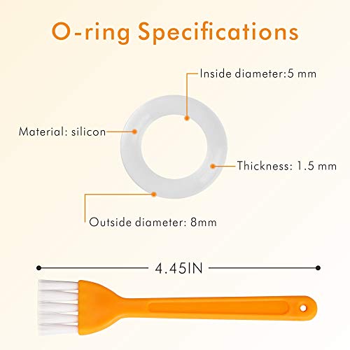 200 Piezas de Goma Anillos Tóricos de Sello Amortiguadores de Teclado con Extractor de Teclas y Cepillo de Limpieza de teclado para Teclado de Conmutación Cereza MX y Teclas de Teclado Mecánicas