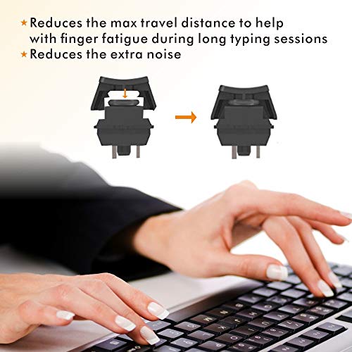 200 Piezas de Goma Anillos Tóricos de Sello Amortiguadores de Teclado con Extractor de Teclas y Cepillo de Limpieza de teclado para Teclado de Conmutación Cereza MX y Teclas de Teclado Mecánicas