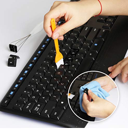 200 Piezas de Goma Anillos Tóricos de Sello Amortiguadores de Teclado con Extractor de Teclas y Cepillo de Limpieza de teclado para Teclado de Conmutación Cereza MX y Teclas de Teclado Mecánicas