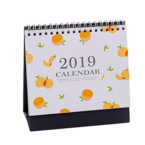 2019 Calendario de escritorio planificador semanal planificador mensual planificador para hacer lista de notas diarias estilo fruta simple calendario de escritorio