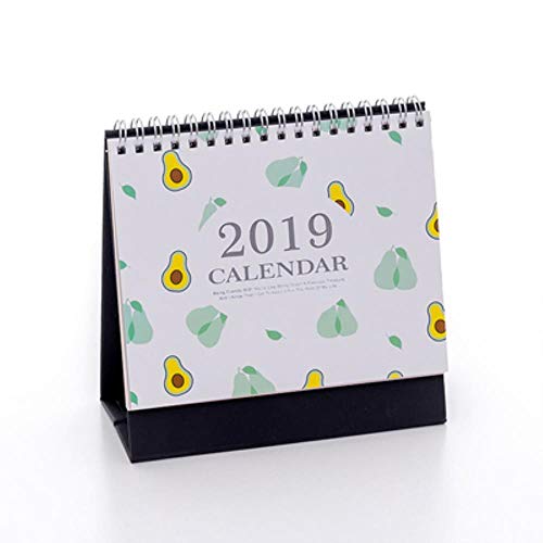 2019 Calendario de escritorio planificador semanal planificador mensual planificador para hacer lista de notas diarias estilo fruta simple calendario de escritorio