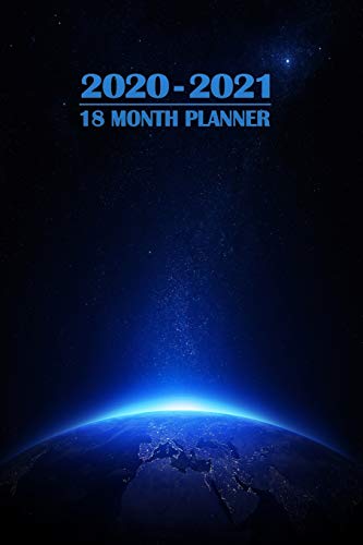 2020 - 2021 18 Month Planner: Blue Planet Space Black Paper | Galaxy Metallic Gel Pens Pastel Ink Neon Color Glitter January 2020 June 2021 | Daily ... Calendar Agenda Home Work Family Organizer)