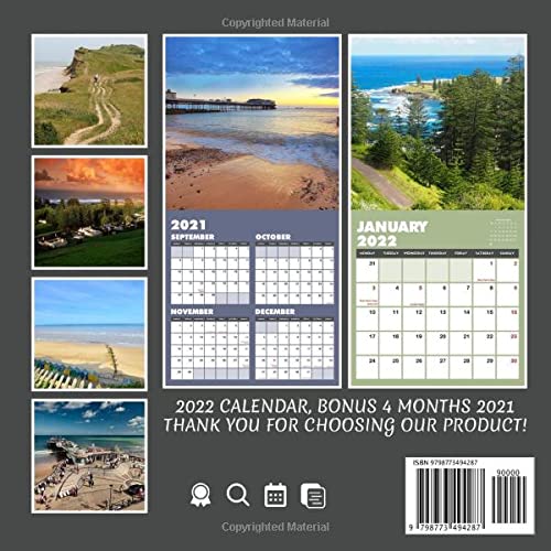 2022 Calendar Kingdom of Fife: Calendar 2022, January 2022 - December 2022, 12 Months, OFFICIAL Squared Monthly, Mini Planner | UK and US Official ... Calendrier | BONUS Last 4 Months 2021