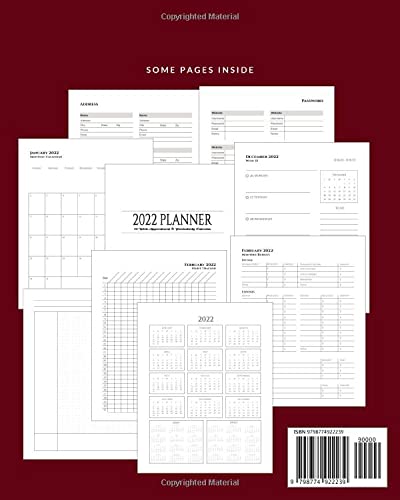 2022 Planner Hospice Aide: Daily, Weekly, Monthly: January - December Appointment and Scheduling Calendar: Pages for Budget Sheets, Habit Trackers, Addresses, Passwords and Notes