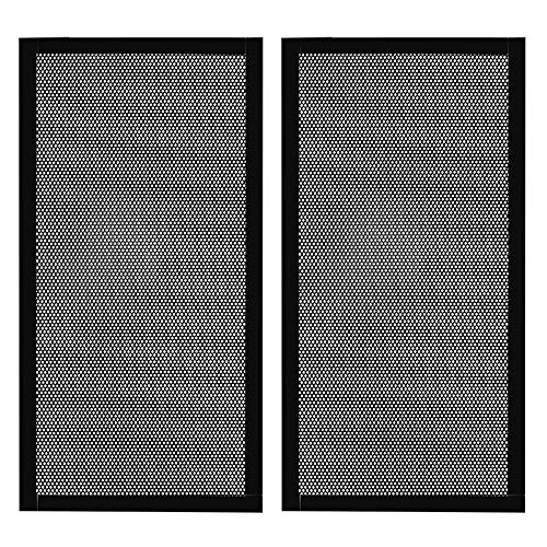 240 mm x 120 mm carcasa de ordenador filtro de polvo PC malla filtro de rejilla con marco magnético, color negro (2 unidades)