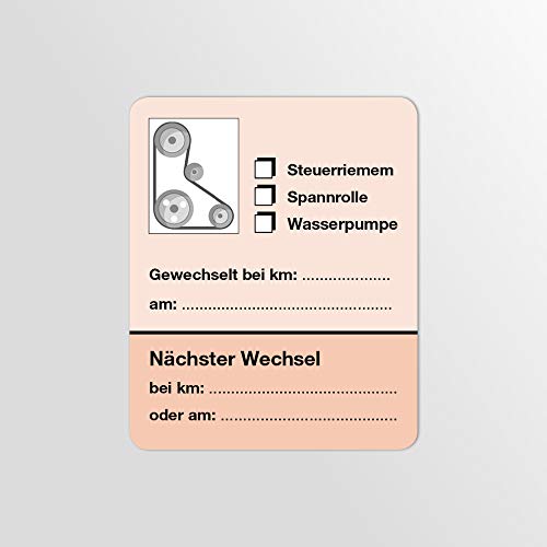 25 pegatinas para correa de distribución de coche, color rojo