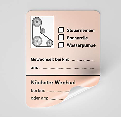 25 pegatinas para correa de distribución de coche, color rojo