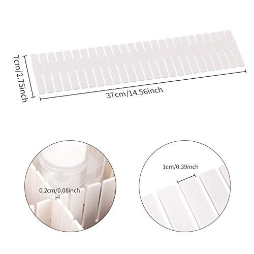 28 Piezas Separadores de Cajones DIY Organizador Cajones Plástico Separador de Armario Divisores Cajones de Rejilla Ajustables para Ropa Interior Calcetines Cinturón Suministros de Oficina, Blanco