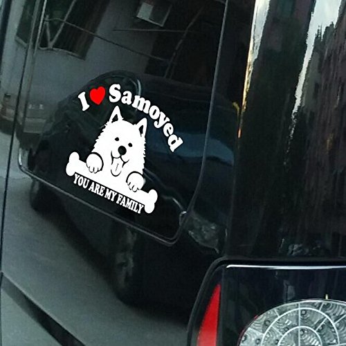 2pcs lvedu Samoyedo perro adhesivo para coche pegatinas y Adhesivos de vinilo portátil Sticker Decal motocicleta monopatín divertido pegatinas de vinilo