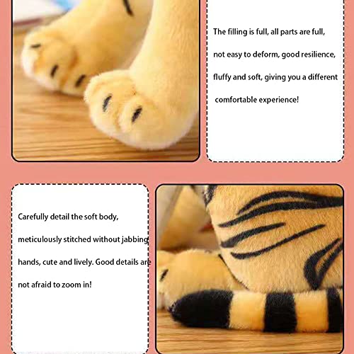 2pcs muñeco de peluche almohada Tigre de peluche,tigre de peluche,juguete de peluche,tigre animal de peluche,juguete de abrazo de tigre,23 * 20 CM,27 * 24 CM,juguete de peluche de tamaño 33 * 29 CM