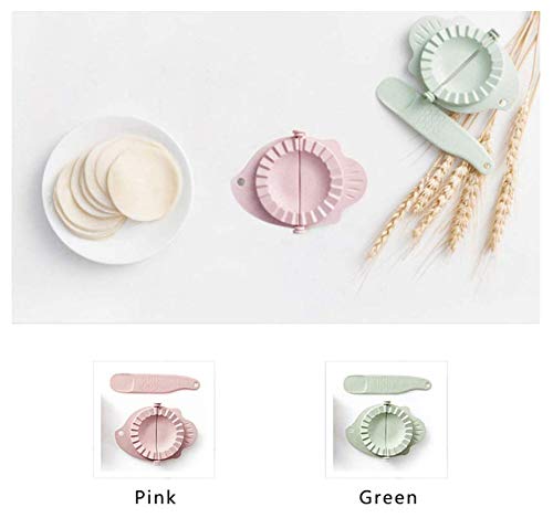 2piezas de máquina para hacer bolas de masa, para hacer un molde de wonton para bolas de masa, máquina para prensar masa, accesorios de cocina (hechos de paja de trigo natural).