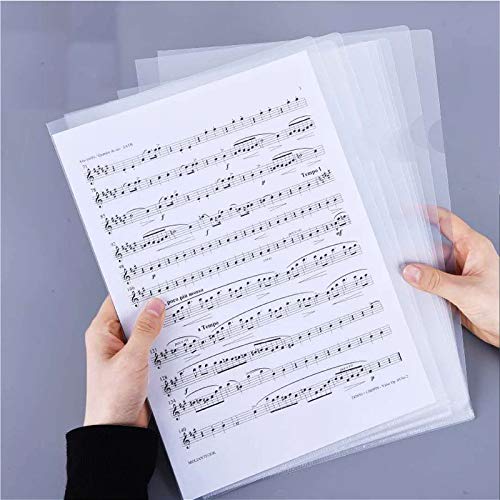 30 Pieces L-Type Plastic Folder, Plastic File Folder, Clear Transparent Waterproof Document Folder, Copy Safe Project Pockets, for A4 Paper to Protect Paper Files and Documents (17 c Thick)