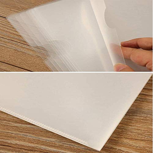 30 Pieces L-Type Plastic Folder, Plastic File Folder, Clear Transparent Waterproof Document Folder, Copy Safe Project Pockets, for A4 Paper to Protect Paper Files and Documents (17 c Thick)