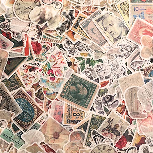 320 Pegatinas Vintage de Álbum de Recortes Pegatina Vintage de Planta Flor Calcomanías de Sello de Correos Pegatina Decorativa Retro de Colección Natural para Portátil, Sobre Diario Tarjeta