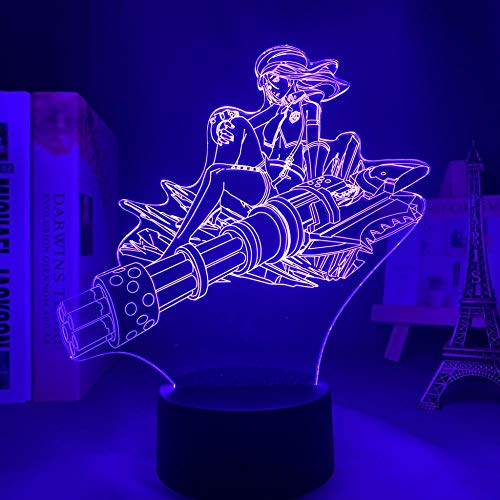 3D Illusion lampada tavolo umore Luce notturna Anime Gods Eater Burst per la decorazione della camera da letto Manga Birthday Gods Eater Burst-16 Colors With Remote