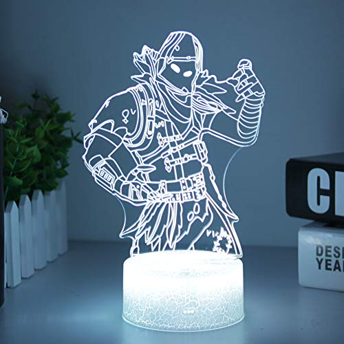 3D LED Luz de noche, Lámpara de ilusión y 7 colores Lámpara de decoración Cambio para Regalo perfectos para niño