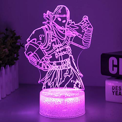3D LED Luz de noche, Lámpara de ilusión y 7 colores Lámpara de decoración Cambio para Regalo perfectos para niño