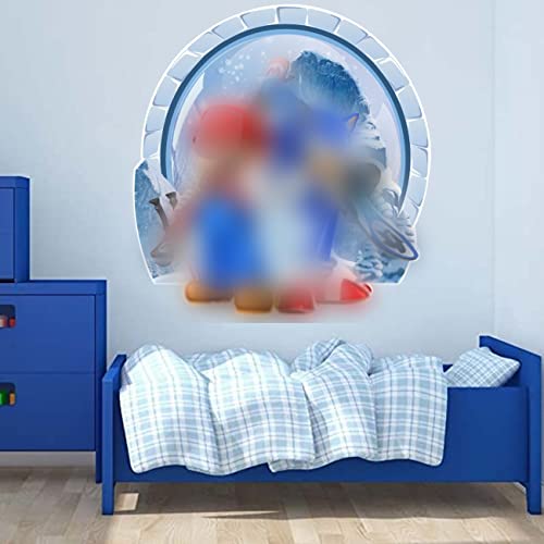 3D Pegatinas 3D Vinilo Decorativo Infantil de Pared 3D Vinilo Pegatinas Decorativas Adhesiva Pared Dormitorio Salón Guardería Habitación Infantiles Niños Bebés 32 *30.6 cm
