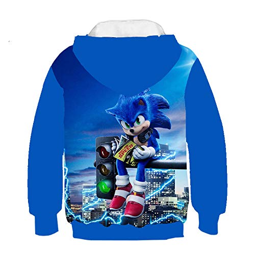 3D Sonic Baby Sudadera con capucha Niños Ropa de dibujos animados Harajuku Street Top