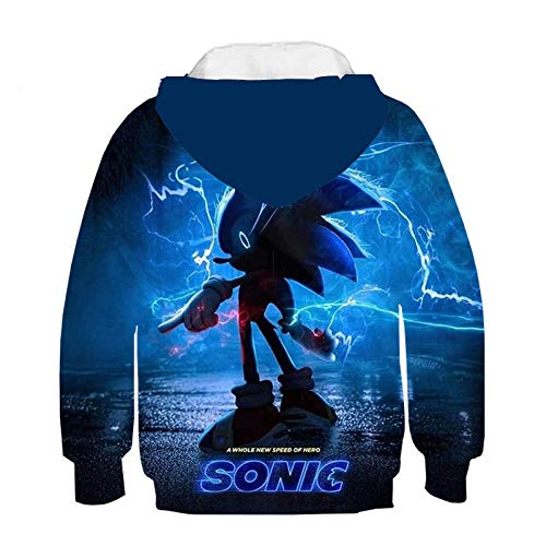 3D Sonic Baby Sudadera con capucha Niños Ropa de dibujos animados Harajuku Street Top