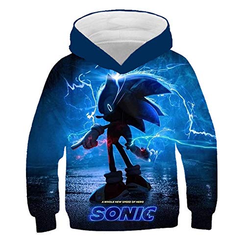 3D Sonic Baby Sudadera con capucha Niños Ropa de dibujos animados Harajuku Street Top