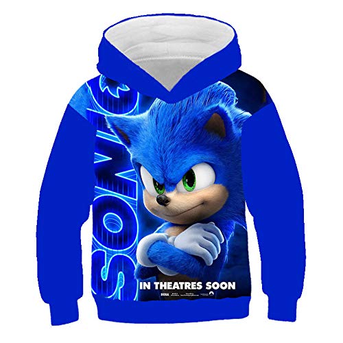 3D Sonic Baby Sudadera con capucha Niños Ropa de dibujos animados Harajuku Street Top