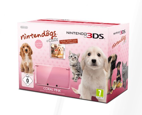 3DS Konsole + Nintendogs und Cats, rosa [Importación alemana]