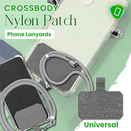 3PCS Universal Phone Lanyard Patch, with Adjustable Neck Strap Universal Crossbody Nylon Patch Phone Lanyards for Phone,Afety and Anti-Lost(Does Not Include Phone Case). (White+Black+Red)