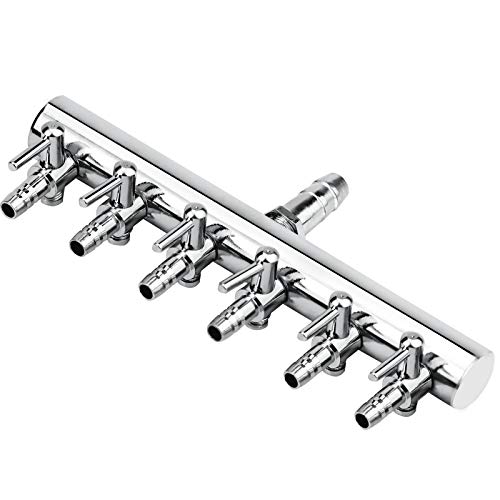 4 mm Válvula de Control de Aire del Tanque de Peces del Divisor del Flujo de Aire del Acuario Distribuidor de Oxígeno del Acuario de Acero Inoxidable para Tanque de Peces Bomba De Aire