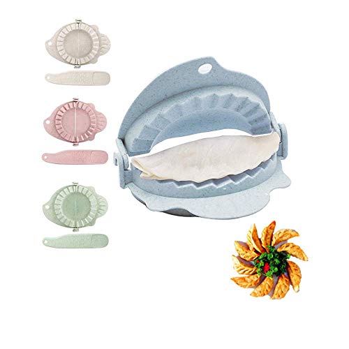 4 moldes de masa para hacer bolas de masa hervida, wontons, fabricante de cortadores de prensa, accesorios de cocina para moldes de masa para bolas de masa hervida, hechos de paja de trigo natural.