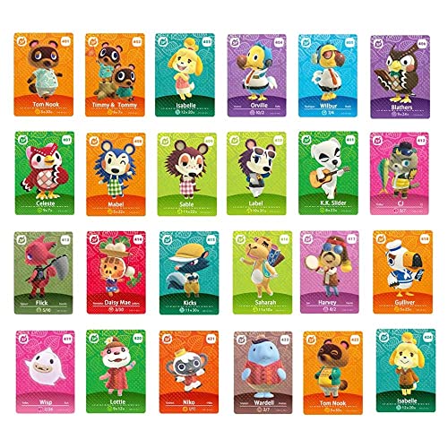 48Pcs NFC Juego Tarjetas NFC para Animal Crossing Amiibo Serie 5 raros Villager New Horizons Amiibo, Tarjetas de juego para Switch/Switch Lite/Wii U/Nuevo 3DS