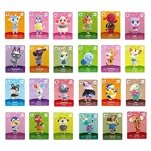 48Pcs NFC Juego Tarjetas NFC para Animal Crossing Amiibo Serie 5 raros Villager New Horizons Amiibo, Tarjetas de juego para Switch/Switch Lite/Wii U/Nuevo 3DS