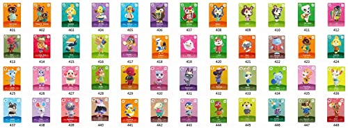 48Pcs NFC Juego Tarjetas NFC para Animal Crossing Amiibo Serie 5 raros Villager New Horizons Amiibo, Tarjetas de juego para Switch/Switch Lite/Wii U/Nuevo 3DS