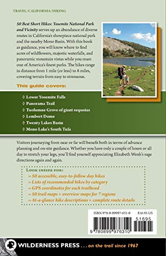 50 Best Short Hikes: Yosemite National Park and Vicinity [Idioma Inglés]