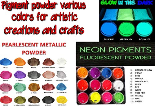 50 gr Pigmentos en polvo perleado para resina epoxi, poliuretano, decoración de uñas, metalic pigment powder (15.LIGHT BLUE PEARL)
