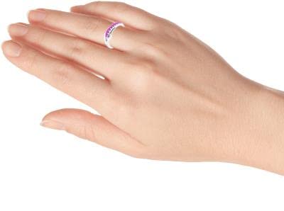 55Carat Creado-Rosa-Zafiro golpeando Lazo 925-Sterling-Silver Hoop Conexión de la Banda de la Banda Redonda de la joyería de Moda Hecha a Mano para Las Mujeres Tamaño: P