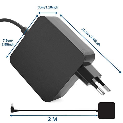 65W Adaptador Cargador Portátil para ASUS ADP-65AW A, ADP-65BW B, ADP-65DB B, ADP-65DW B, ADP-65GD B, ADP-65HB BB, ADP-65JH AB, ADP-65JH BB, ADP-65NH A, ADP-65WAS, Fuente de Alimentación ASUS