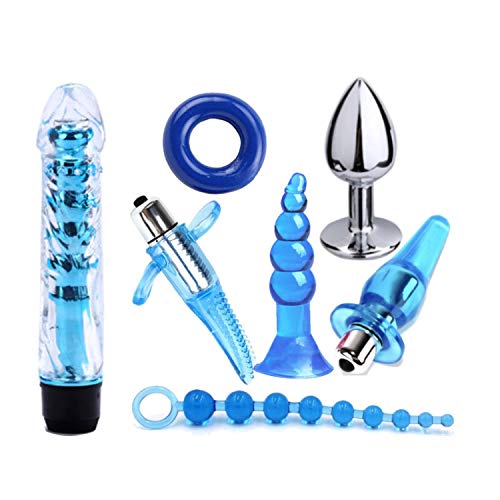 7 Piezas Juguetes para Mujer Silicona Azul Fὀx Tail Spǟnkíng Annạlẹ Trainers Games