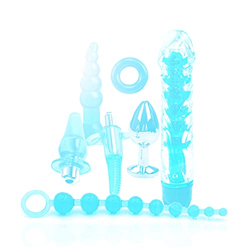 7 Piezas Juguetes para Mujer Silicona Azul Fὀx Tail Spǟnkíng Annạlẹ Trainers Games