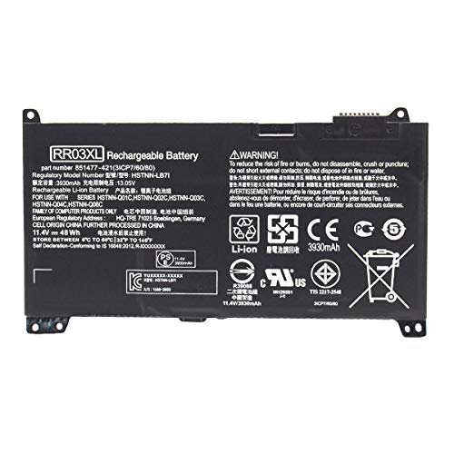 7XINbox 11.4V 48Wh RR03XL 851610-850 Repuesto Batería para HP ProBook 430 440 450 455 470 G4 Series