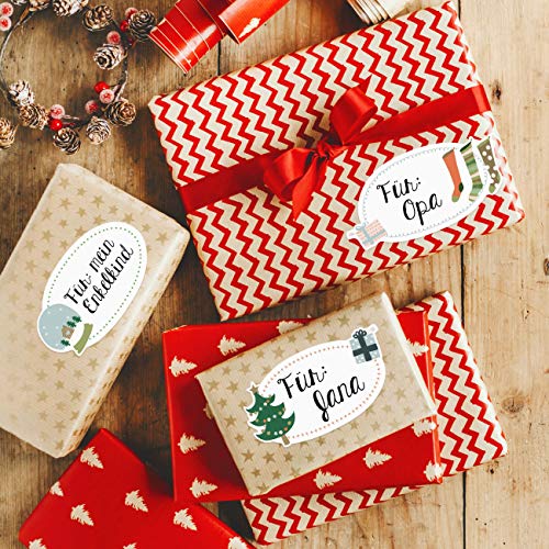 8 Pegatinas navideñas Pegatinas Calcetines y Guantes - decoración Navidad - decoración navideña y Correo navideño