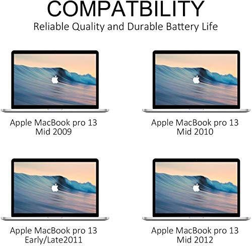 A1322 Bateria A1278 para Pro 13" (Mid 2009 Early 2010 Early 2011 Late 2011 Mid 2012) MD101LL/A MD313LL/A MC700 MC700LL/A MD102LL/A MC374LL/A MB990LL/A MD314LL/A [10.95V 63.5Wh]
