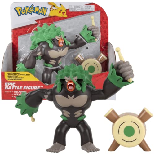 AB Gee- Pokemon Epic Battle Figura – Rillaboom, Color Rosso (abgee PKW0182)