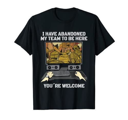 Abandoned My Team Video Game Gamer Hombre Juegos Hombres Camiseta